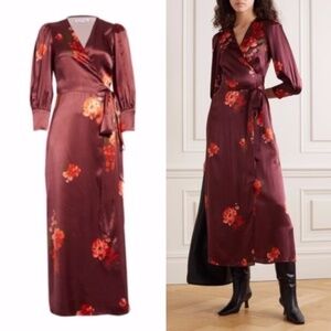 NEW Reformation Merrick Silk Dress Azusa Medium